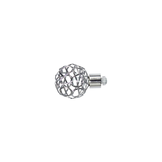 Finale per bastone Vic EASY FIX spider sfera in acciaio cromato cromo lucido Ø 20 mm INSPIRE, 2 pezzi