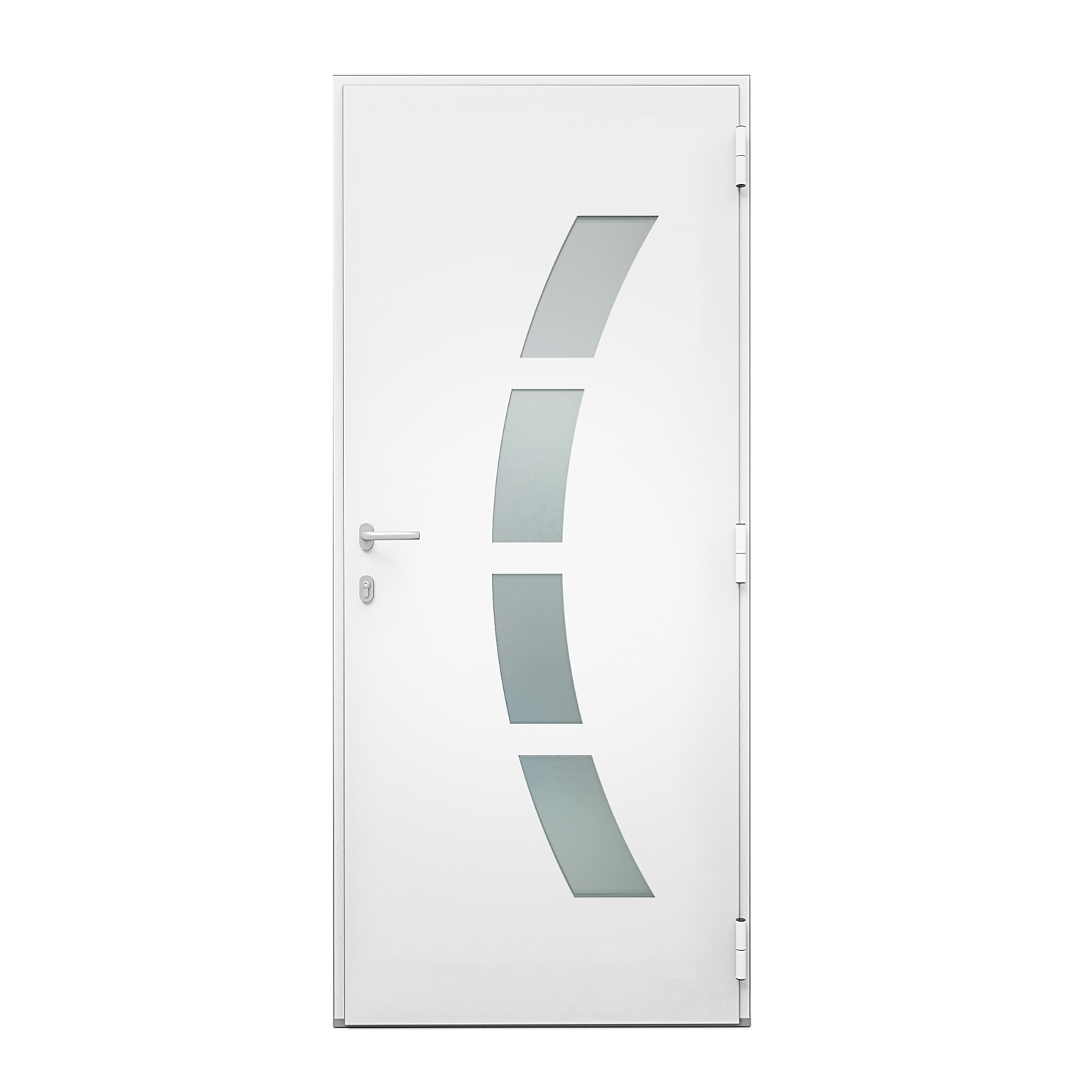 Porte d'entrée Alu Toledo 2 Essentiel H.215 x l.90 cm vitrée blanc, pous. gauche - 4