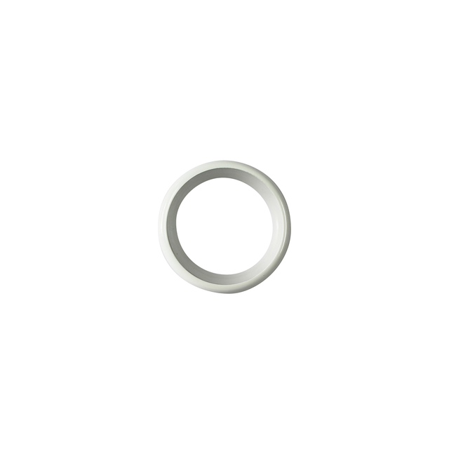 10 Anillas para barra de cortina diámetro 28 mm redondas acero INSPIRE blanco galvanizado con anillo silencioso