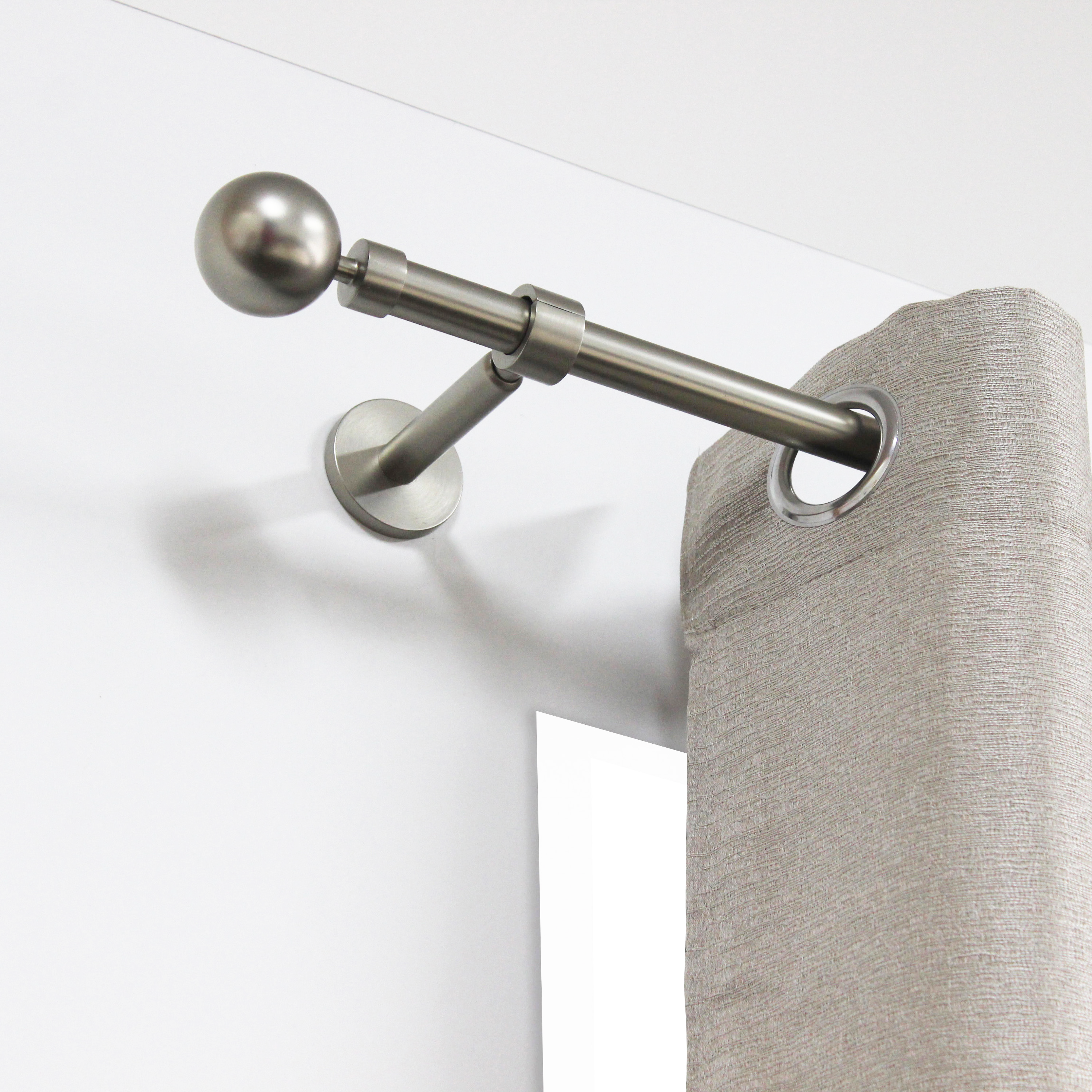 2 suportes extensíveis INSPIRE EASYFIX D20CM 11-16CM CROMADO MATE - 2