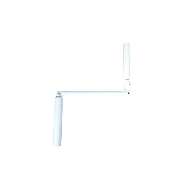 Poignée manivelle acier laqué, H.415 x L.20 x P.20 mm
