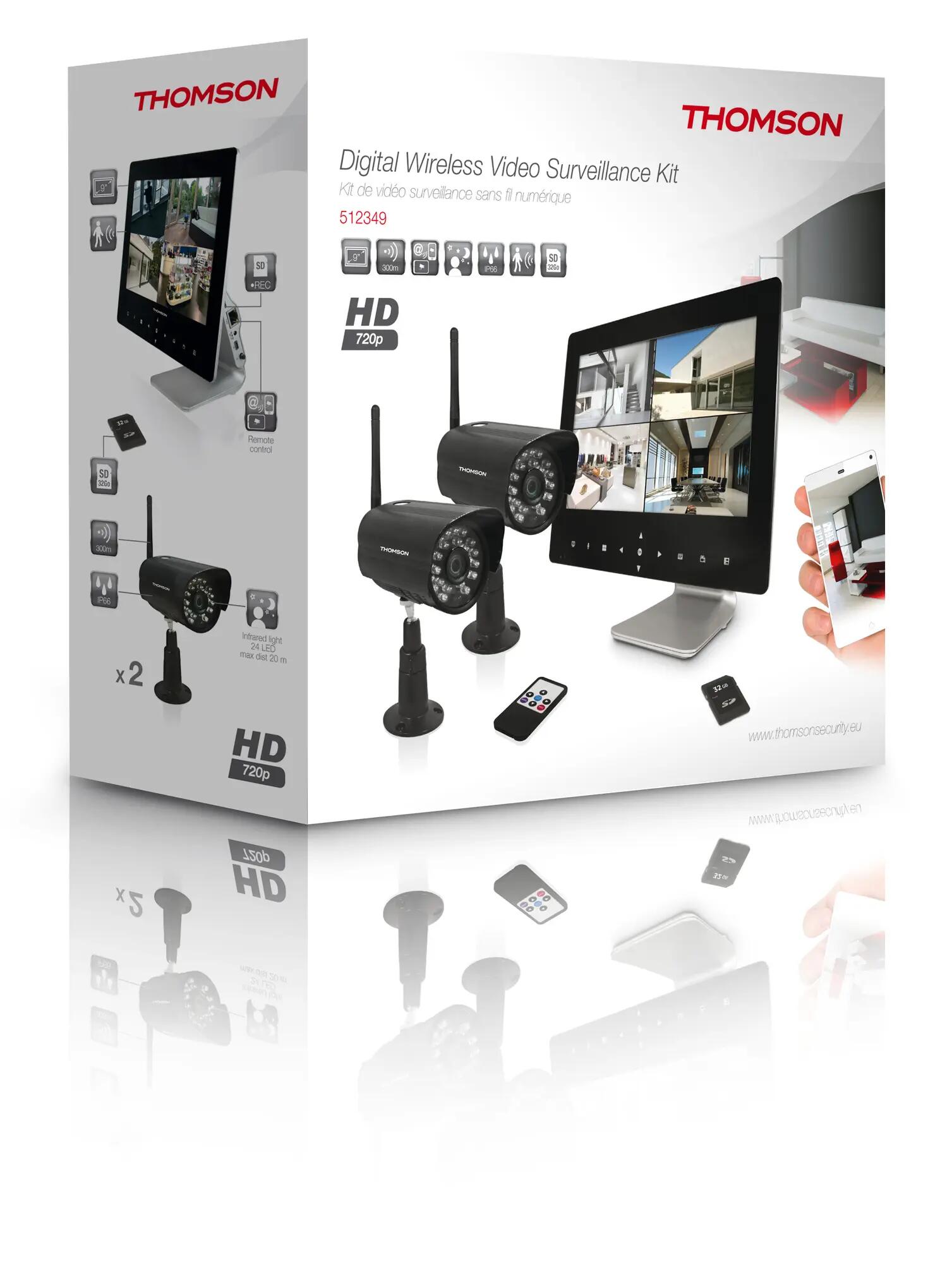 Kit de vidéosurveillance 2 caméras int/ext, THOMSON - 3