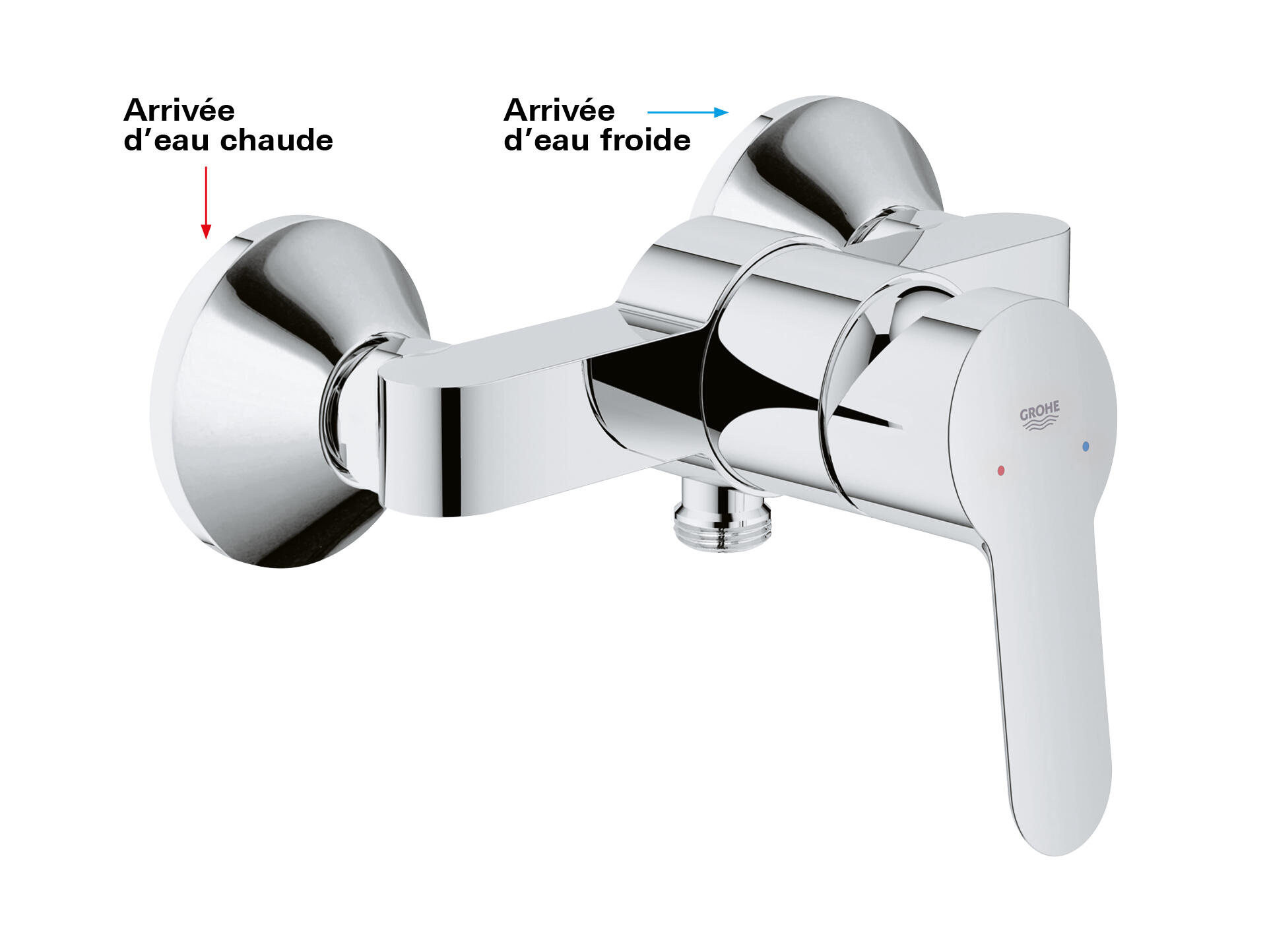 Mitigeur de douche mécanique chrome, Start Clova - QuickFix, GROHE - 6
