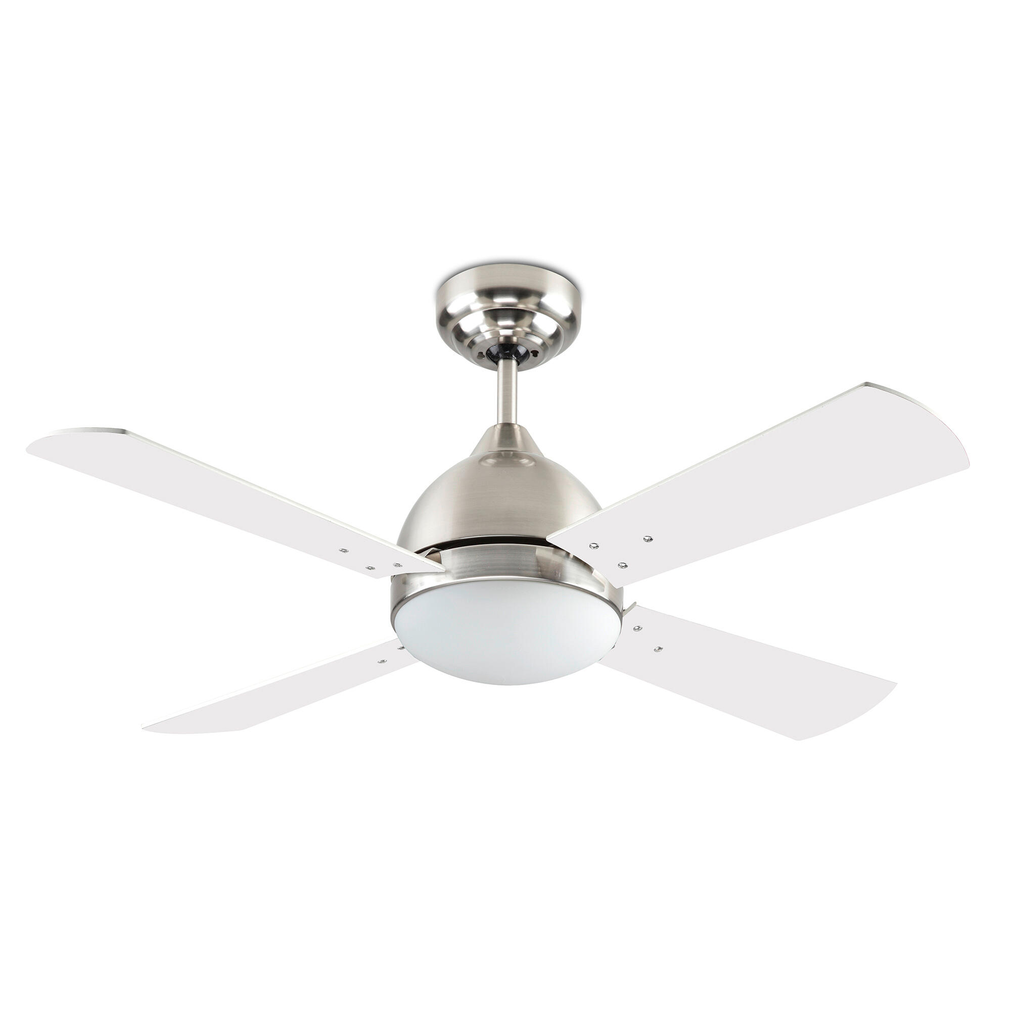 Ventilateur de plafond avec éclairage Borneo FORLIGHT, gris argent / blanc, 2x E - 2