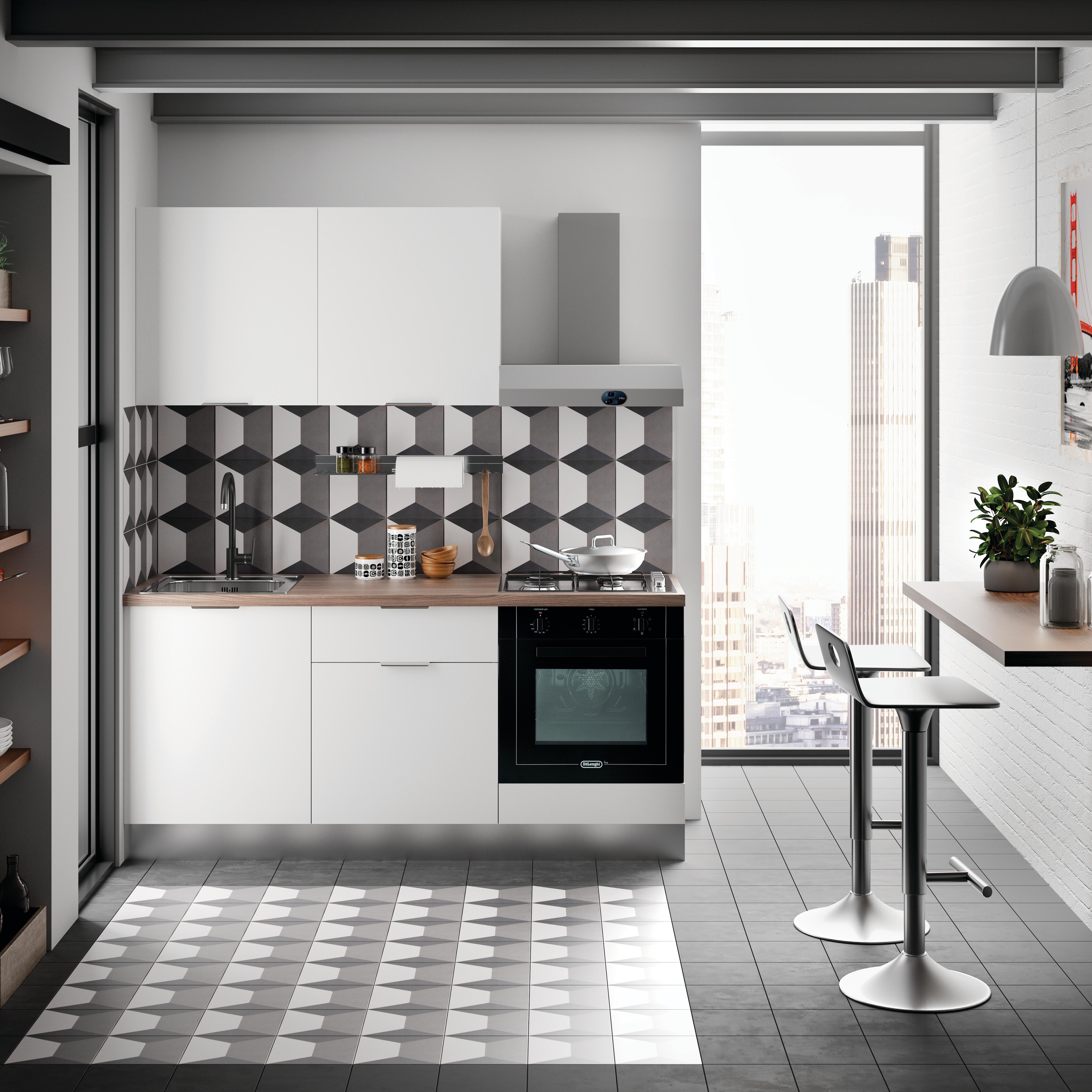 Piastrella da pavimento e rivestimento interno 20 x 20 cm Sp. 8.2 mm Gatsby in gres porcellanato smaltato nero opaco traffico medio forte (pei 3/5) 1.42 mq - 10