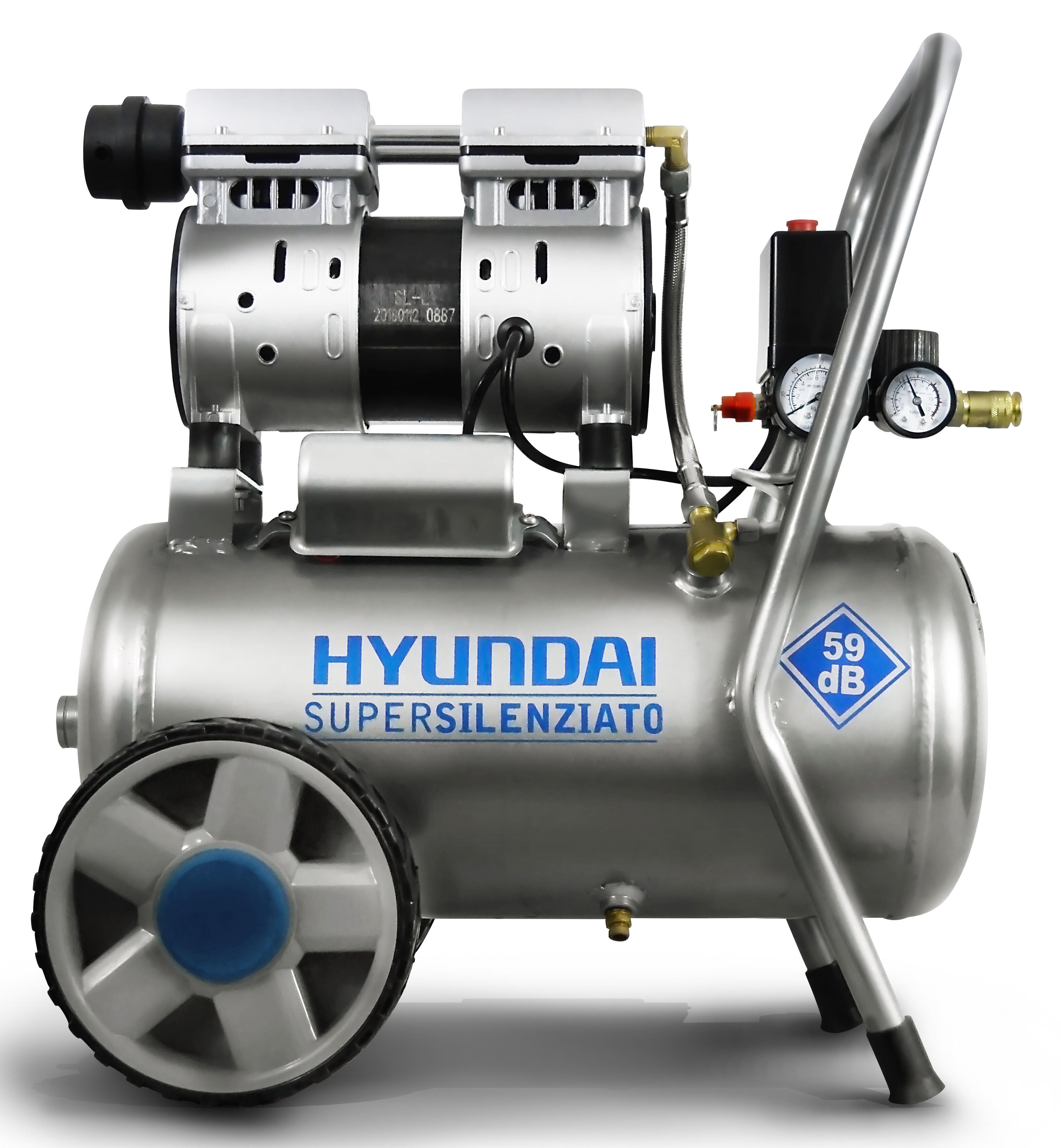 Compressore silenziato HYUNDAI Supersilent 24 l, 1 hp, 8 bar | Leroy Merlin