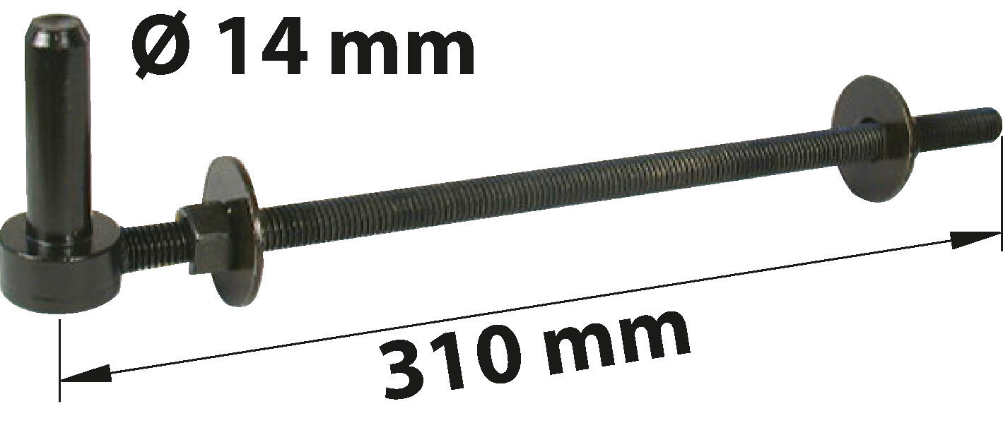 Gond poteau en acier noir prépeint, Diam.14 x L.300 mm AFBAT - 3