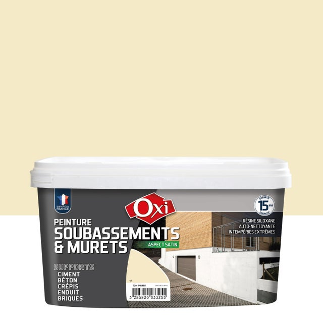 Peinture extérieure façade , OXI ton pierre satiné 2.5L