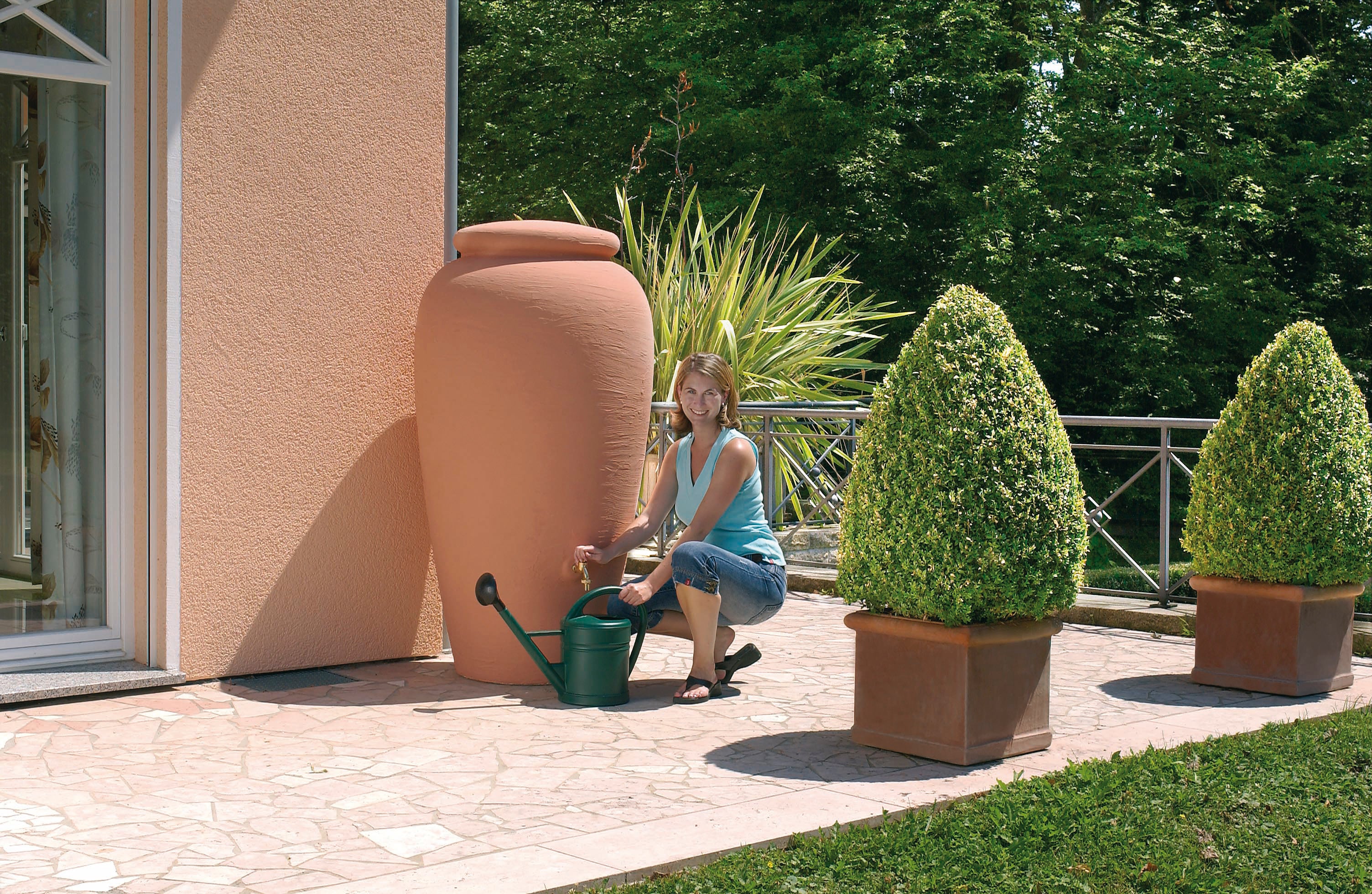 Récupérateur d'eau amphore terracotta GARANTIA 500 l - 3