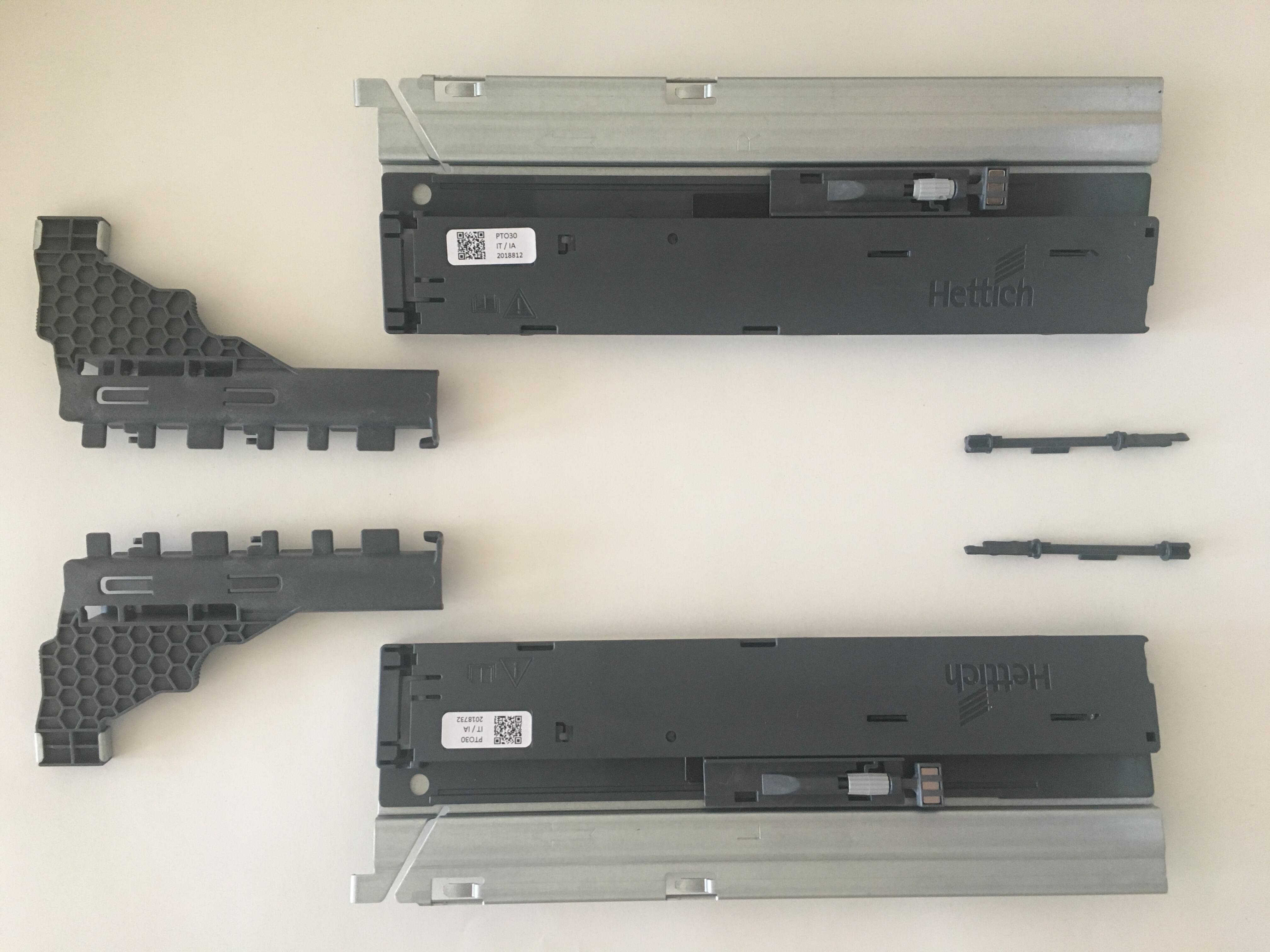 Guida scorrevole per cassetto Delinia ID45-60LITE Premi-apri, 2 pezzi - 6