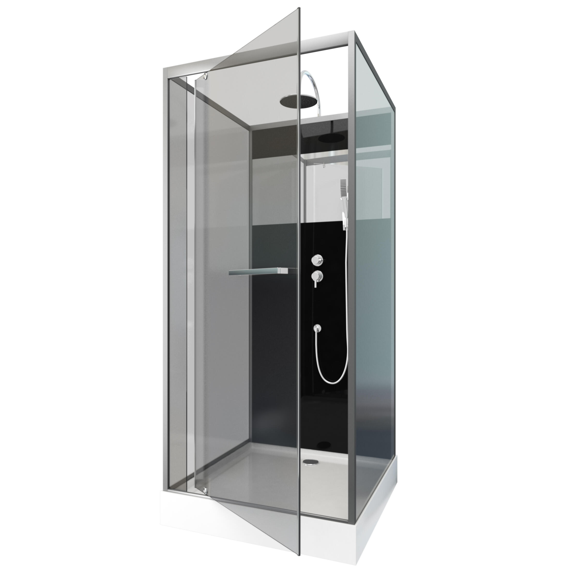 Cabine de douche carrée L.90 x l.90 cm, Reflect - 3