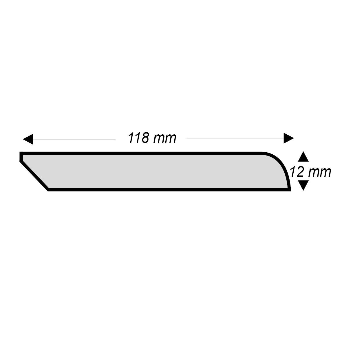 Plinthe médium (MDF) arrondie prépeint blanc, 12x 120 mm, L.2.44 m - 4