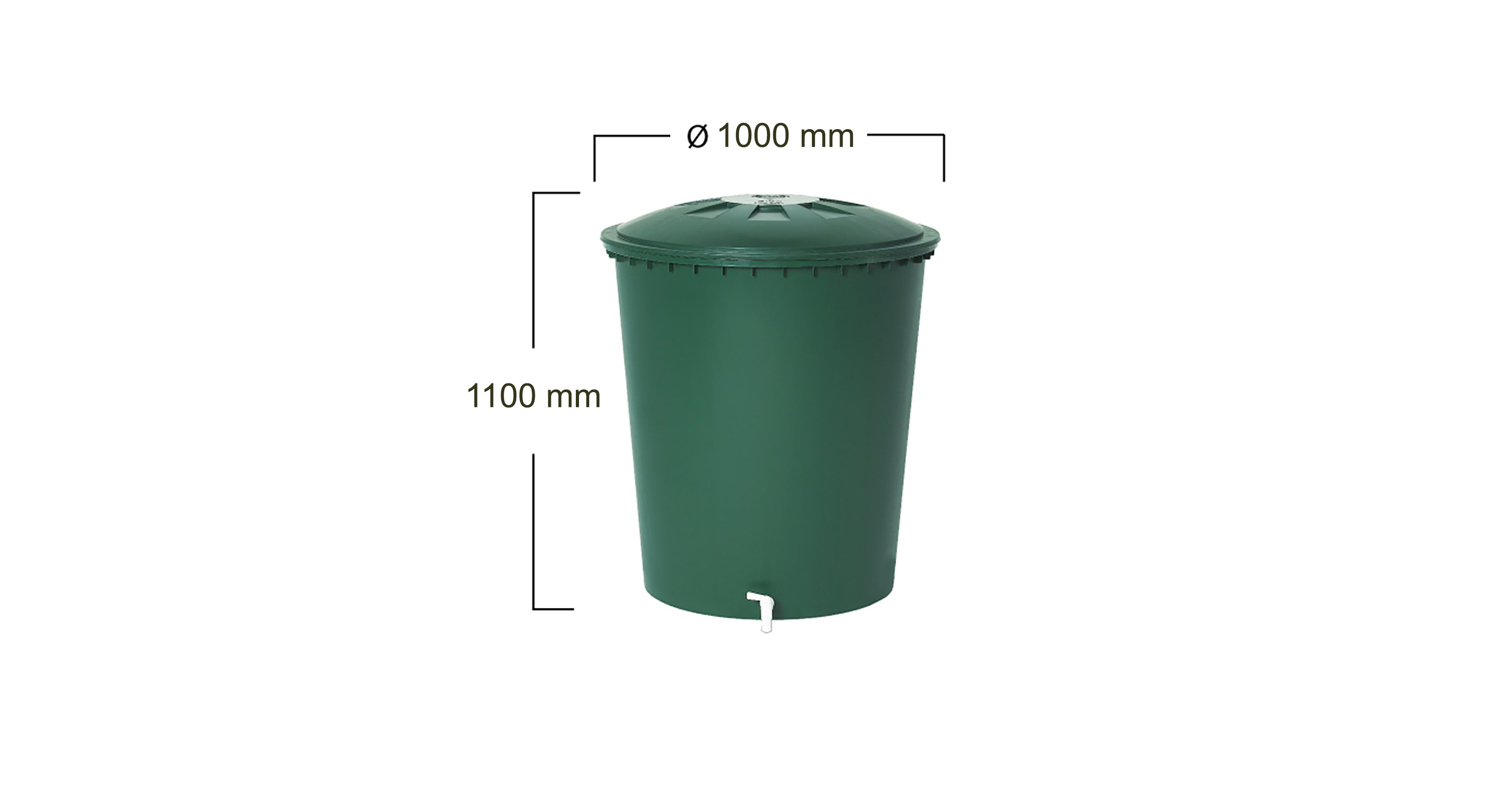 Cuve à eau cylindrique vert 510 l GARANTIA - 3