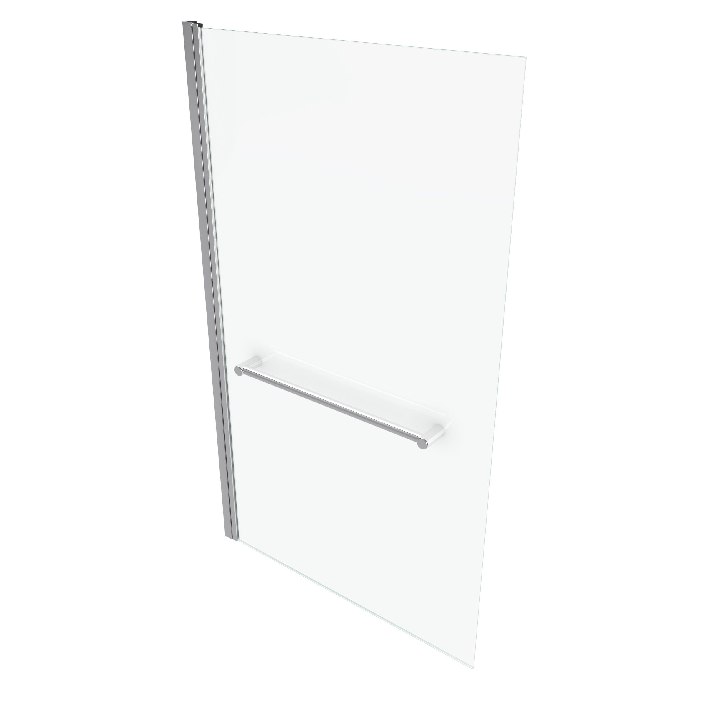 Pare-baignoire 1 volet battant transparent aluminium brillant H.150 x l.85cm Pri - 3