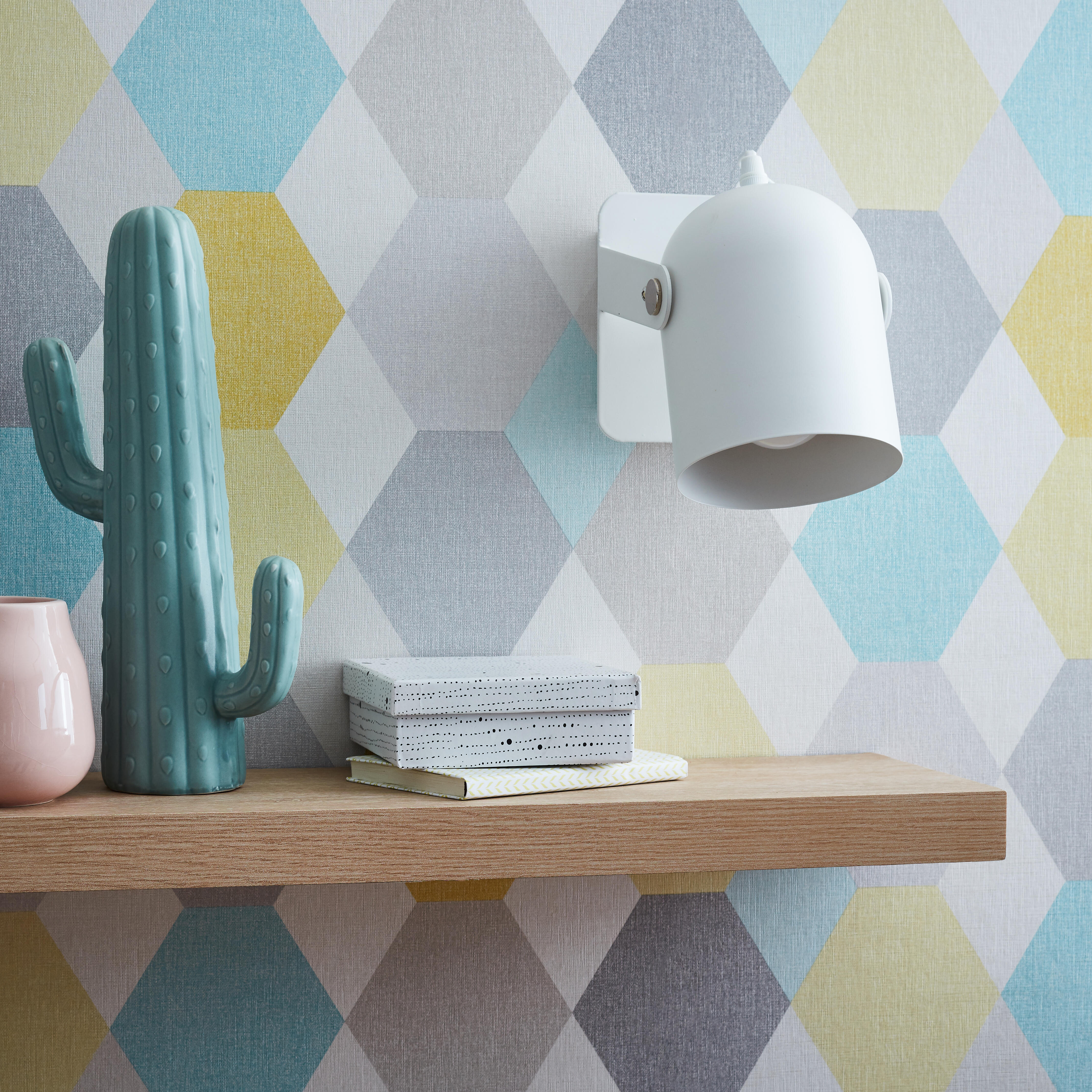 Applique E27 métal, blanc, Yan, BRILLIANT - 2