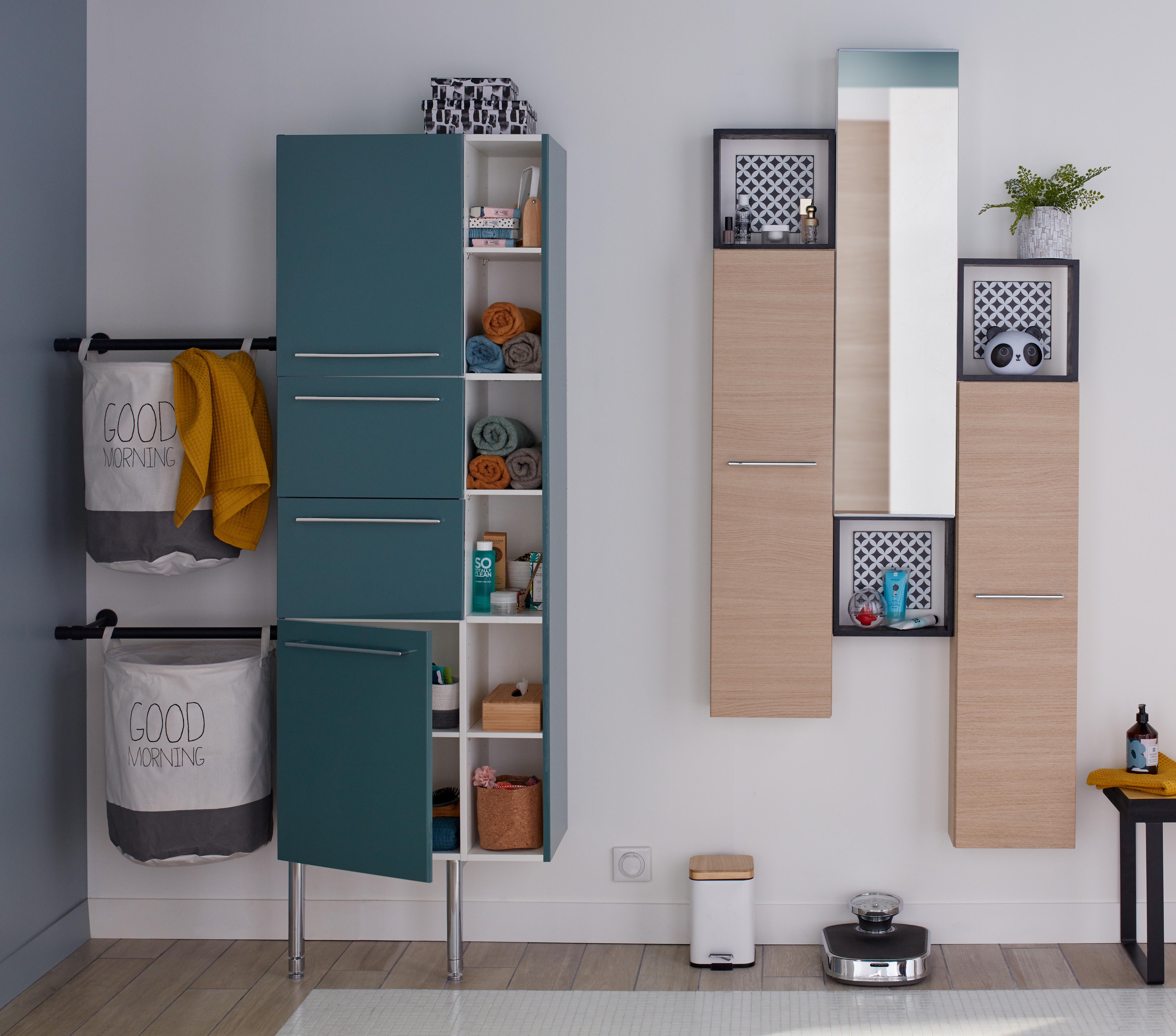 Anta mobile da bagno rovere SENSEA L 30 x H 115 x Sp 1.8 cm - 6