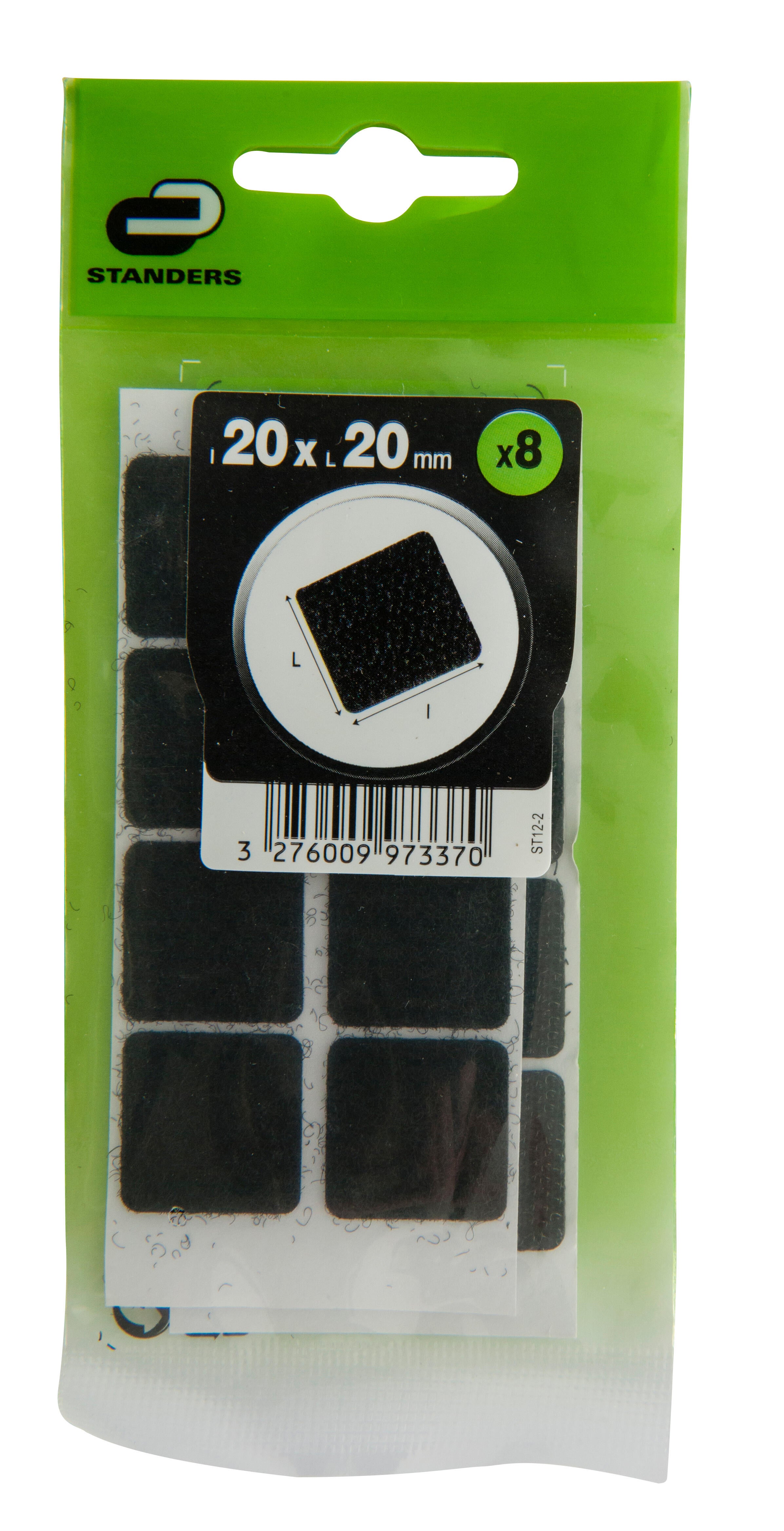 Lot de 8 rubans agrippants adhésifs STANDERS L.0.02 m x l.20 mm - 2