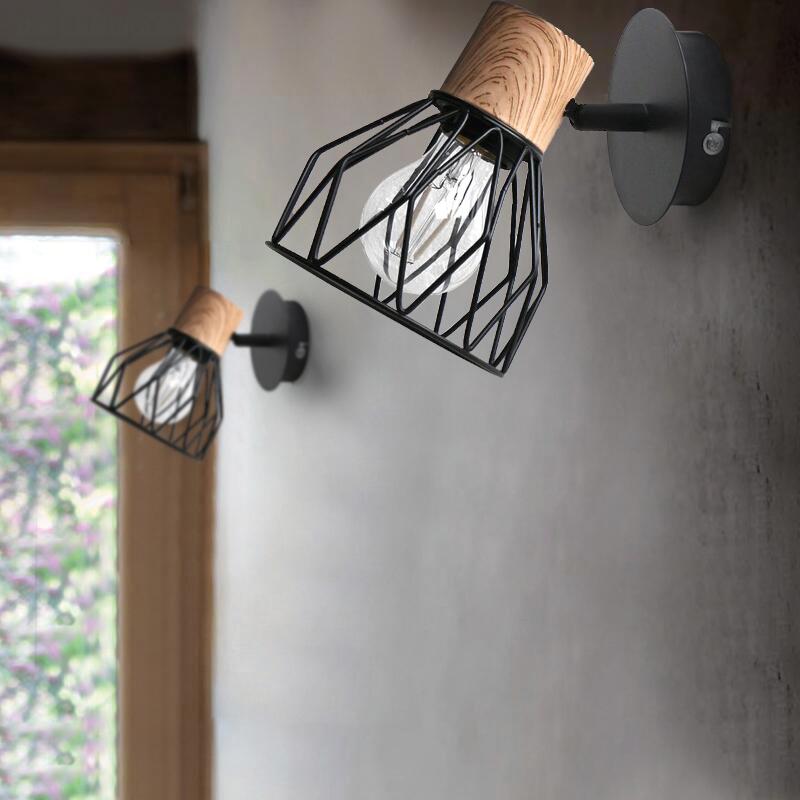 Applique Clayton, métal noir, E27, SEYNAVE - 2