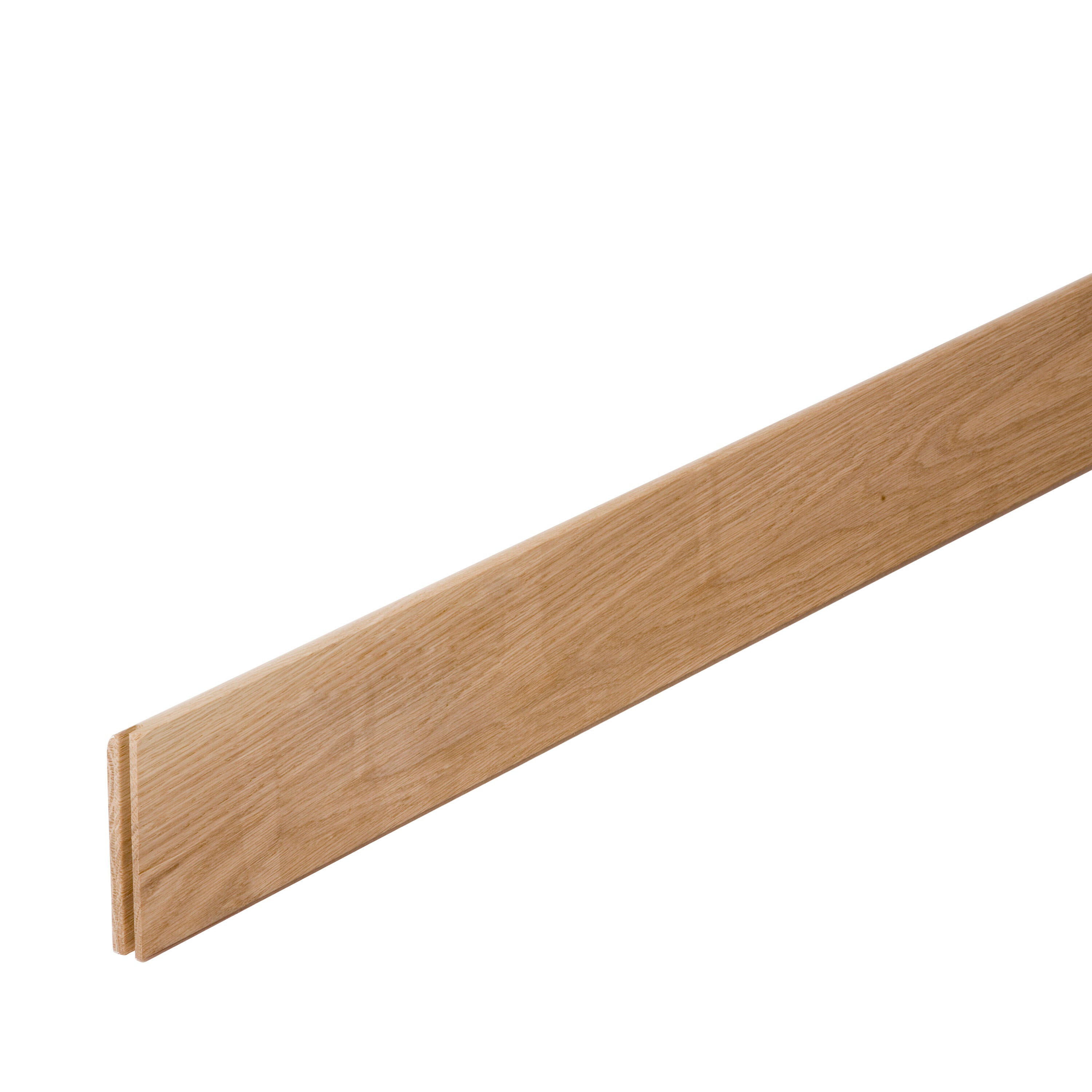 Plinthe chêne petits nœuds bords arrondis, 15 x 92 mm, L.2.40 m - 4