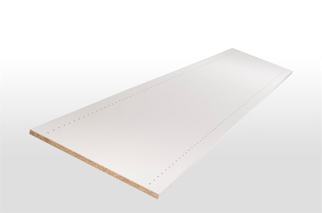 Tablette mélaminé prépercée revêtu, L.50 x l.250 cm x Ep.18 mm