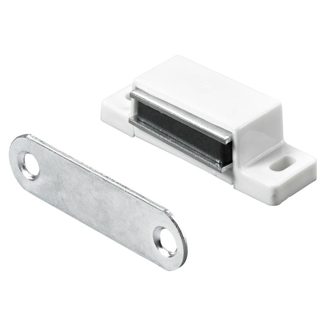 Lot de 10 loqueteaux magnétiques blancs plastique HETTICH, 4.5 kg