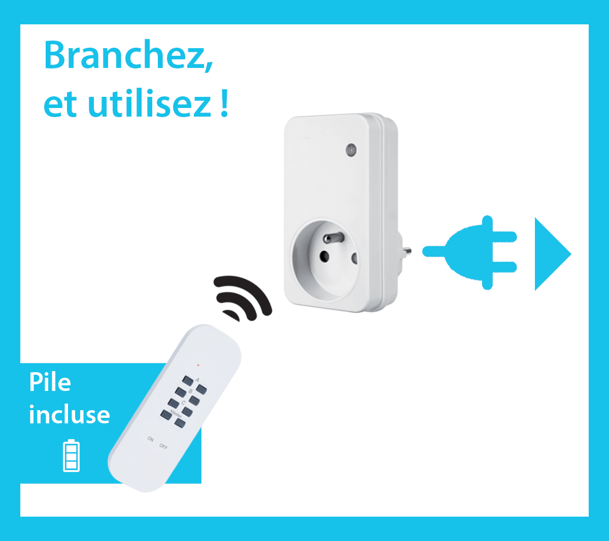 Lot de 3 prises télécommandables connectées intérieure SMARTWARES - 6