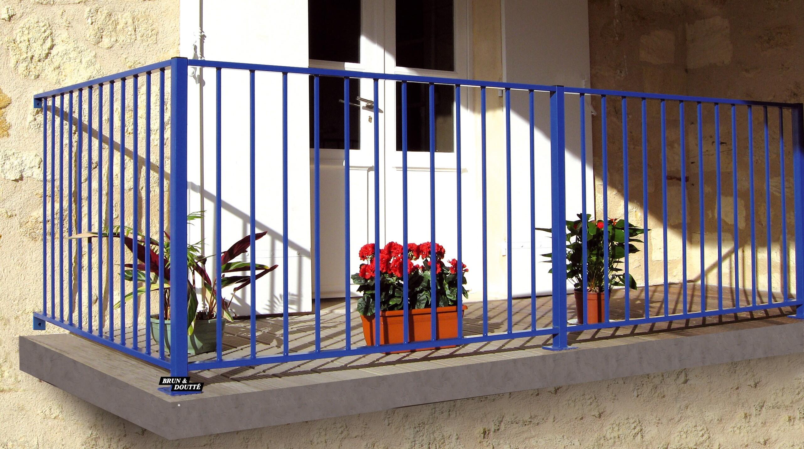 Garde-corps pour balconnet acier, BRUN ET DOUTTE l.150 x H.93 cm ...