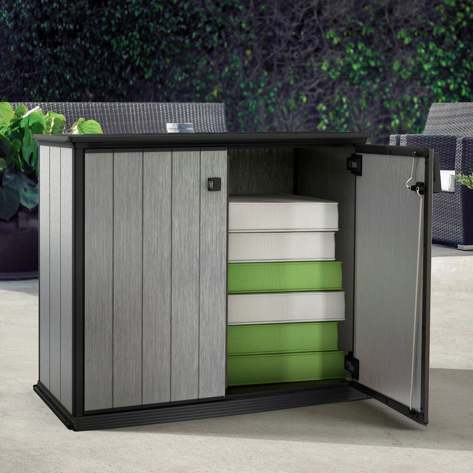 Baule KETER in resina grigio L 140 x H 120 x P 74 cm - 8