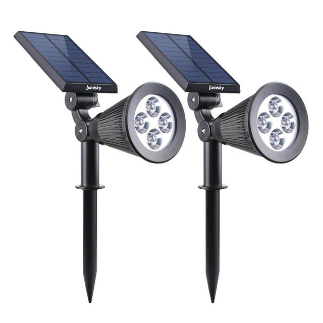 Lot 2 spots solaires à piquer 200Lm intensité variable Spiky w34 LUMISKY