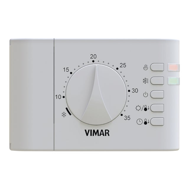 Termostato VIMAR 02900.1 rotella, parete,  a batteria bianco