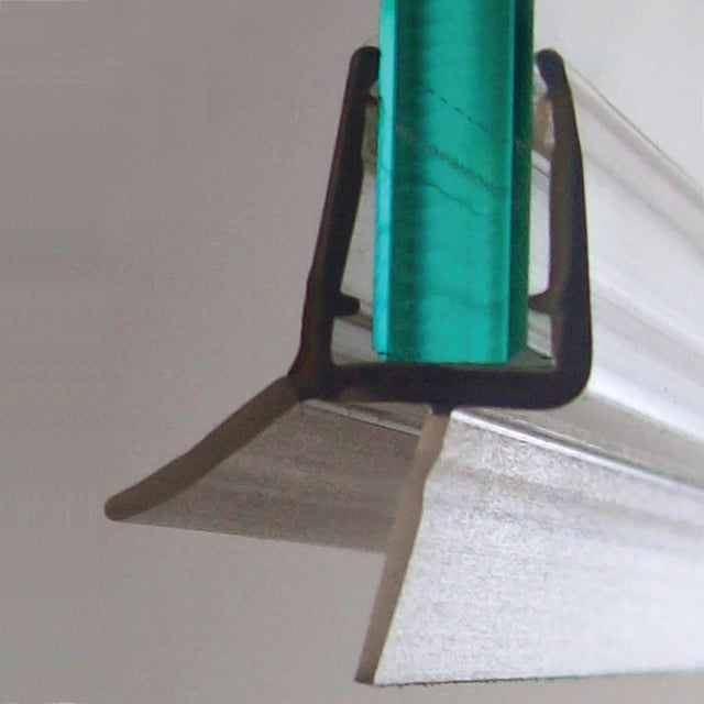 Joint d'étanchéité double lèvre translucide, L.100 cm pour verre Ep. 6 à 8 mm