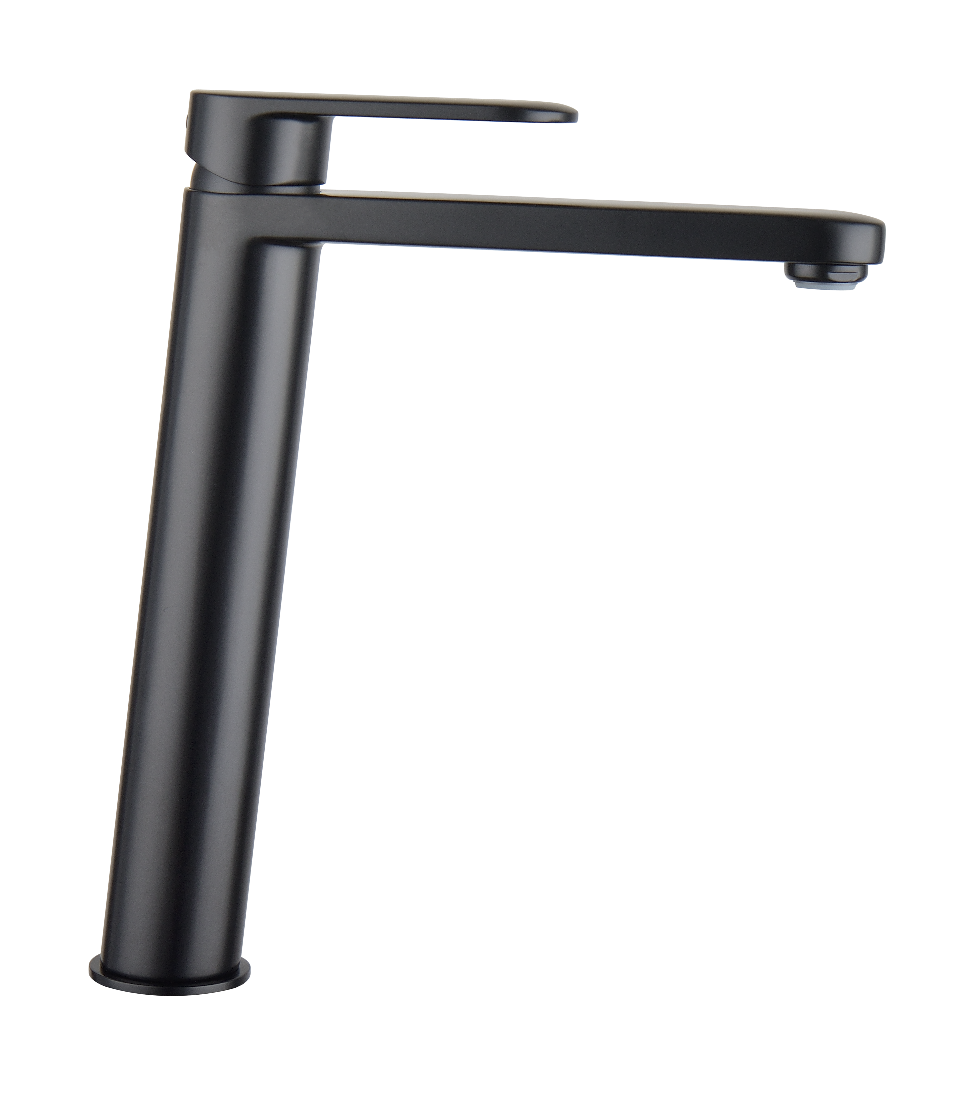 Grifo de lavabo SENSEA Icone monomando negro mate. Apertura en frío. Antical. Latón. Caño de 18.9 cm - 14