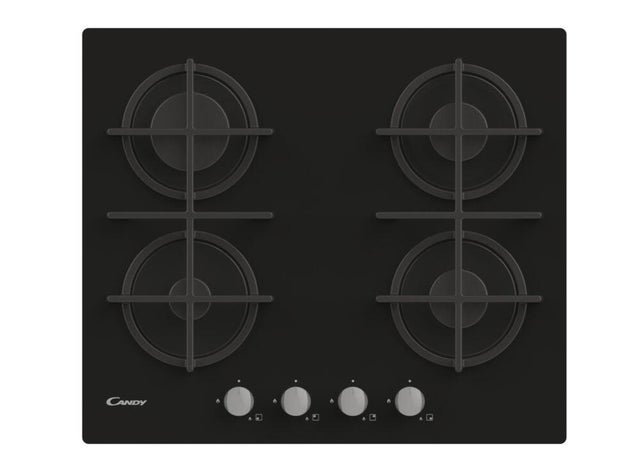 Plaque de cuisson gaz 4 feux CANDY CDK6KB Noir