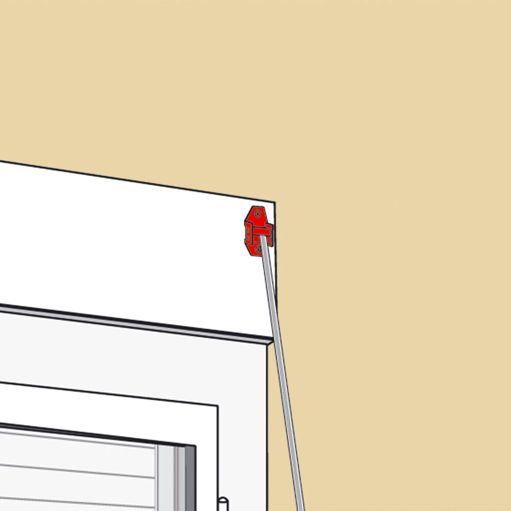 Guide pour sangle de volet roulant 20/22 mm, pose verticale H.58 x L.26 x P.15mm - 4