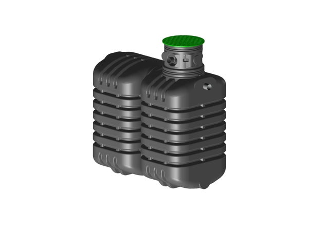 Cuve récupération eau de pluie enterrée 5000L, noire, SOTRALENTZ