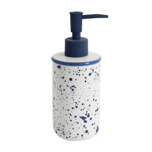 Distributeur De Savon Céramique MSV Amadora – Design Bleu Et Blanc, élégant Et Pratique Pour Salle De Bain Ou Cuisine