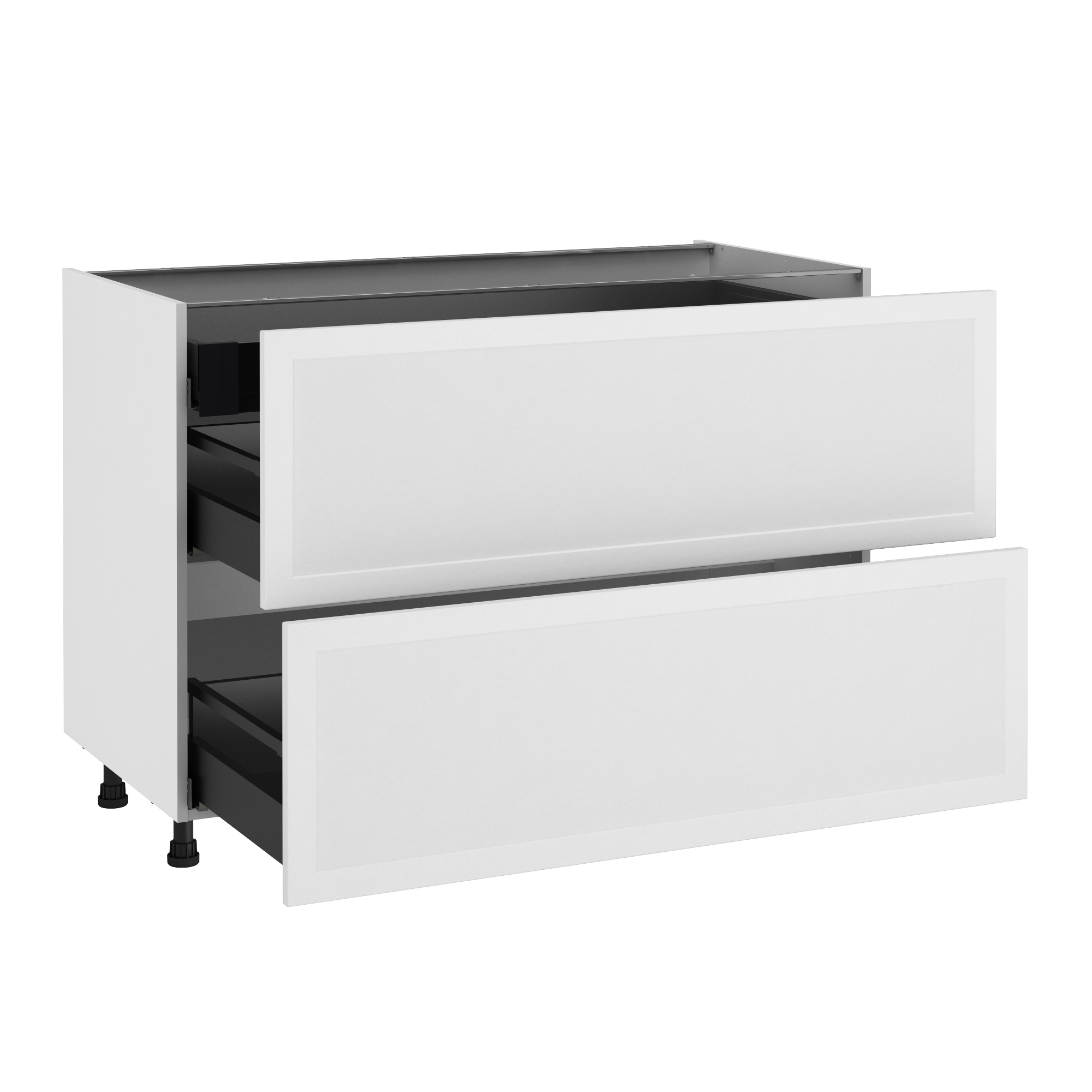Mueble bajo de cocina delinia id newport blanco mate 76,8x120 cm 2cac