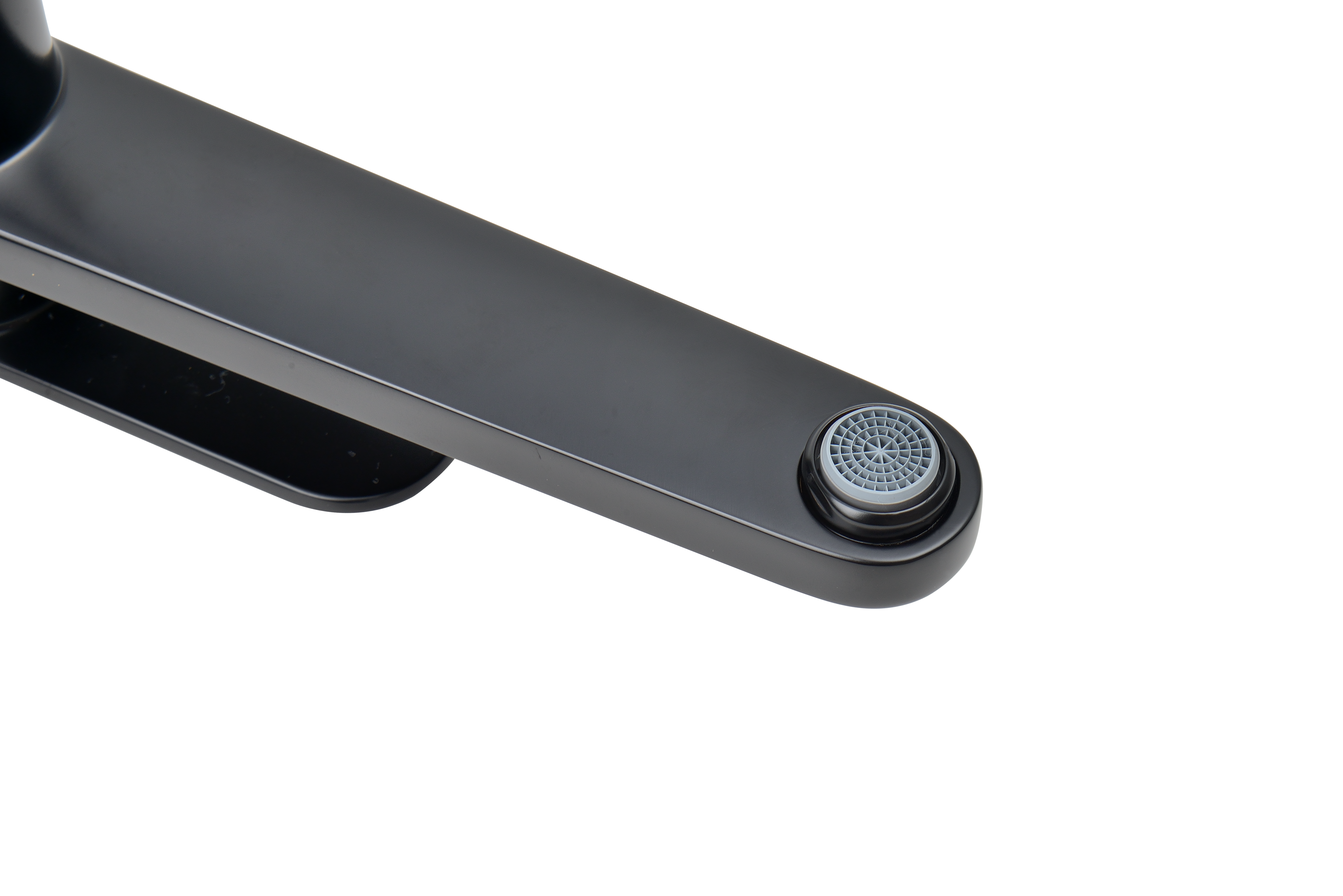 Grifo de lavabo SENSEA Icone monomando negro mate. Apertura en frío. Antical. Latón. Caño de 18.9 cm - 12