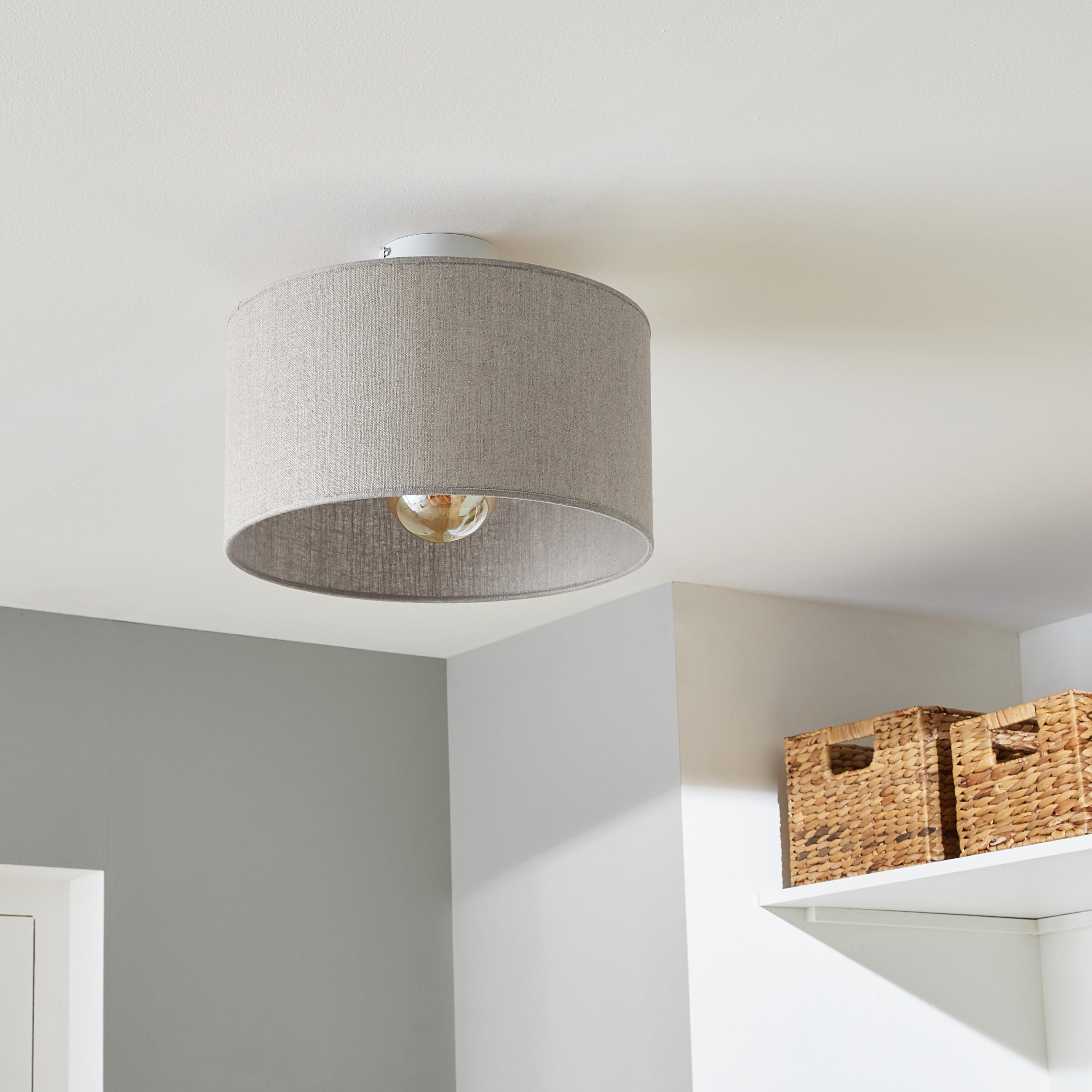 Plafonnier, 1xE27 max 60W design métal blanc INSPIRE Helena - 5