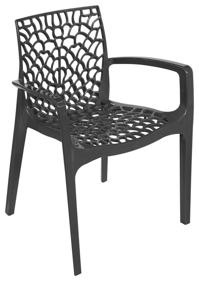 Fauteuil de jardin en polypropylène Grafik anthracite