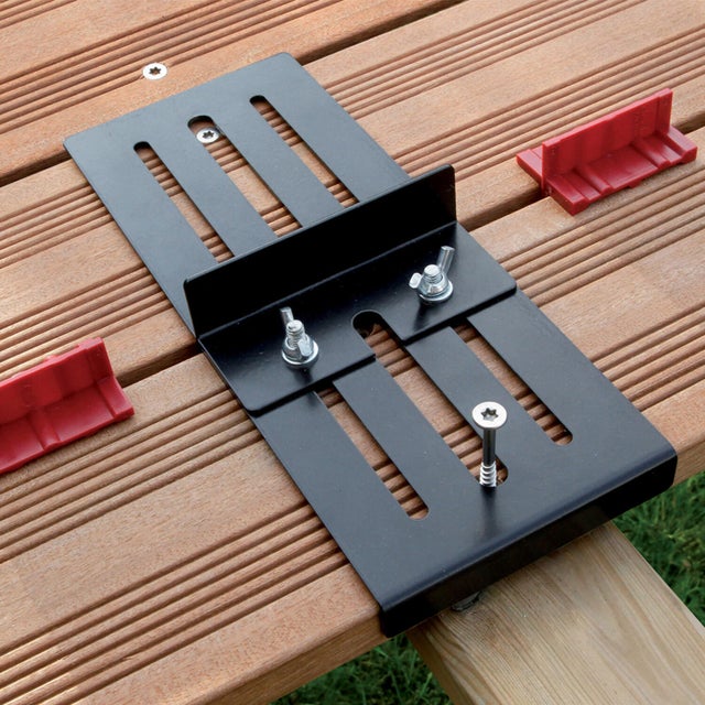 Gabarit de perçage pour planche + 4 espaceurs