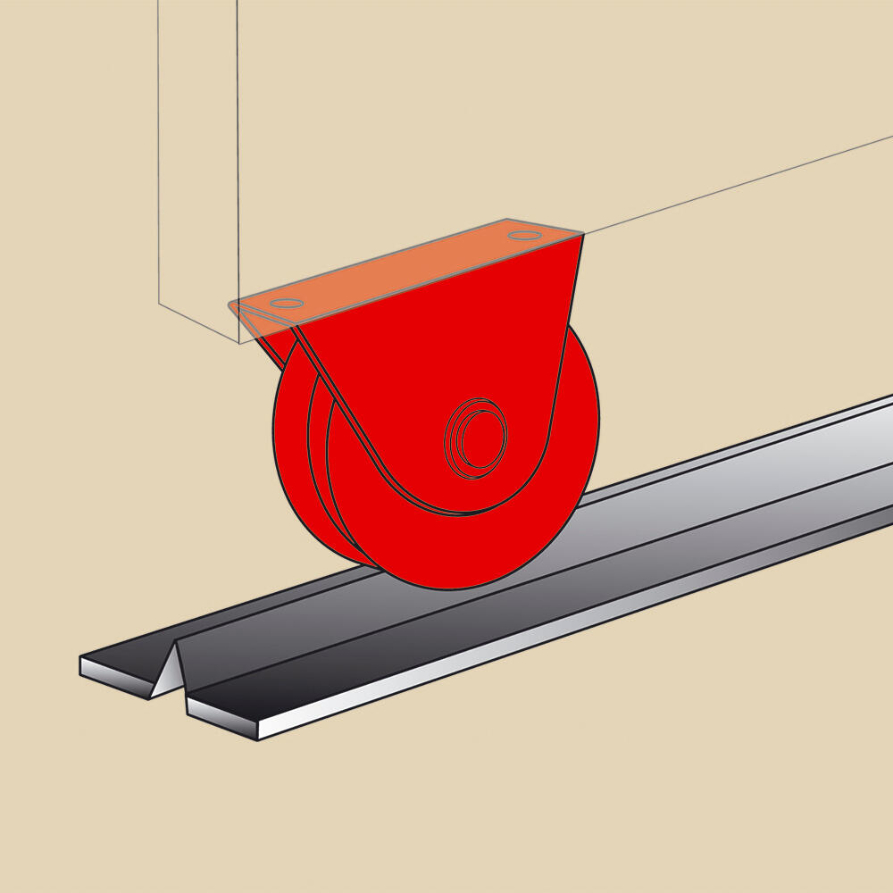 Roue portail coulissant Ø80mm pour gorge V support extérieur - 300kg AFBAT - 3