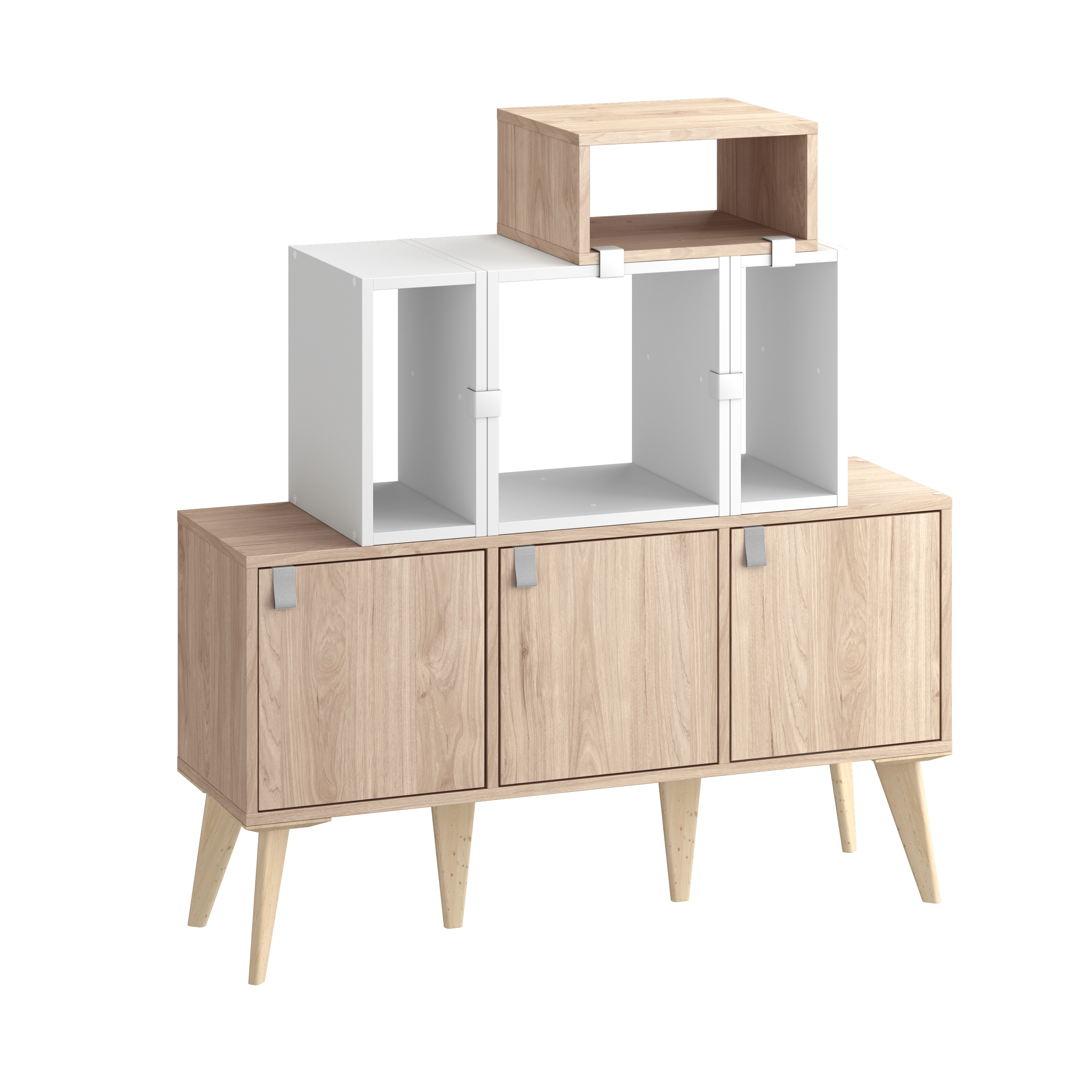 Estante cubo 3x1 carvalho 104,9x36x31,7 cm Spaceo Kub - 2