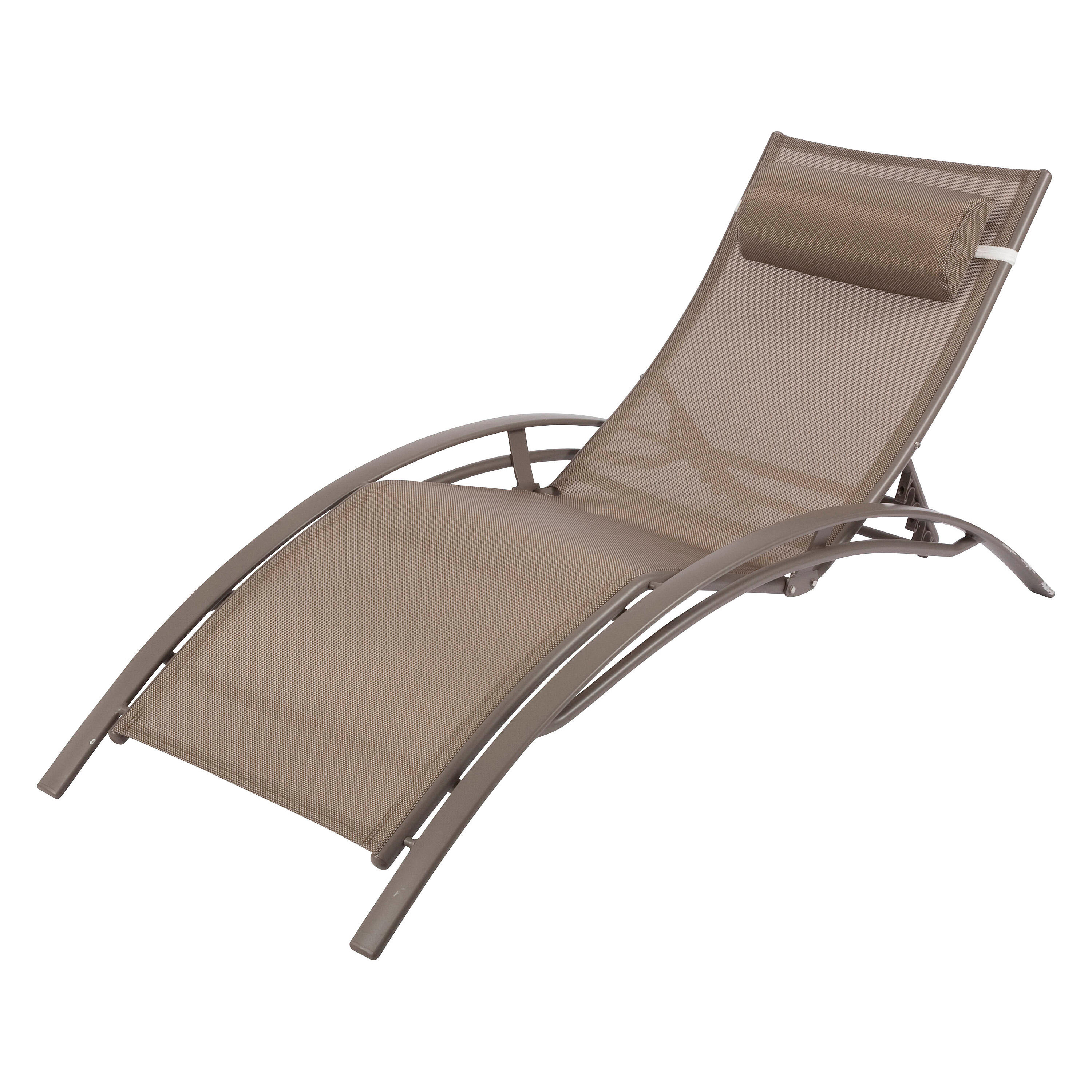 Bain de soleil de jardin DCB GARDEN Cl76 en aluminium marron - 3