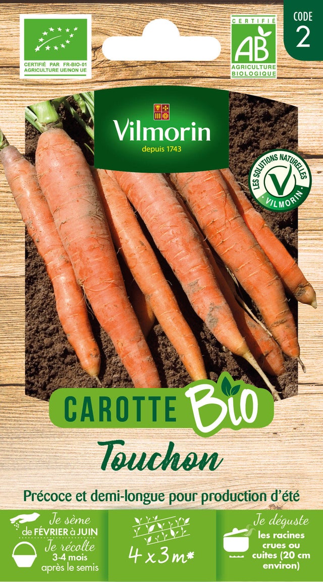Graines de carotte bio VILMORIN 4 g
