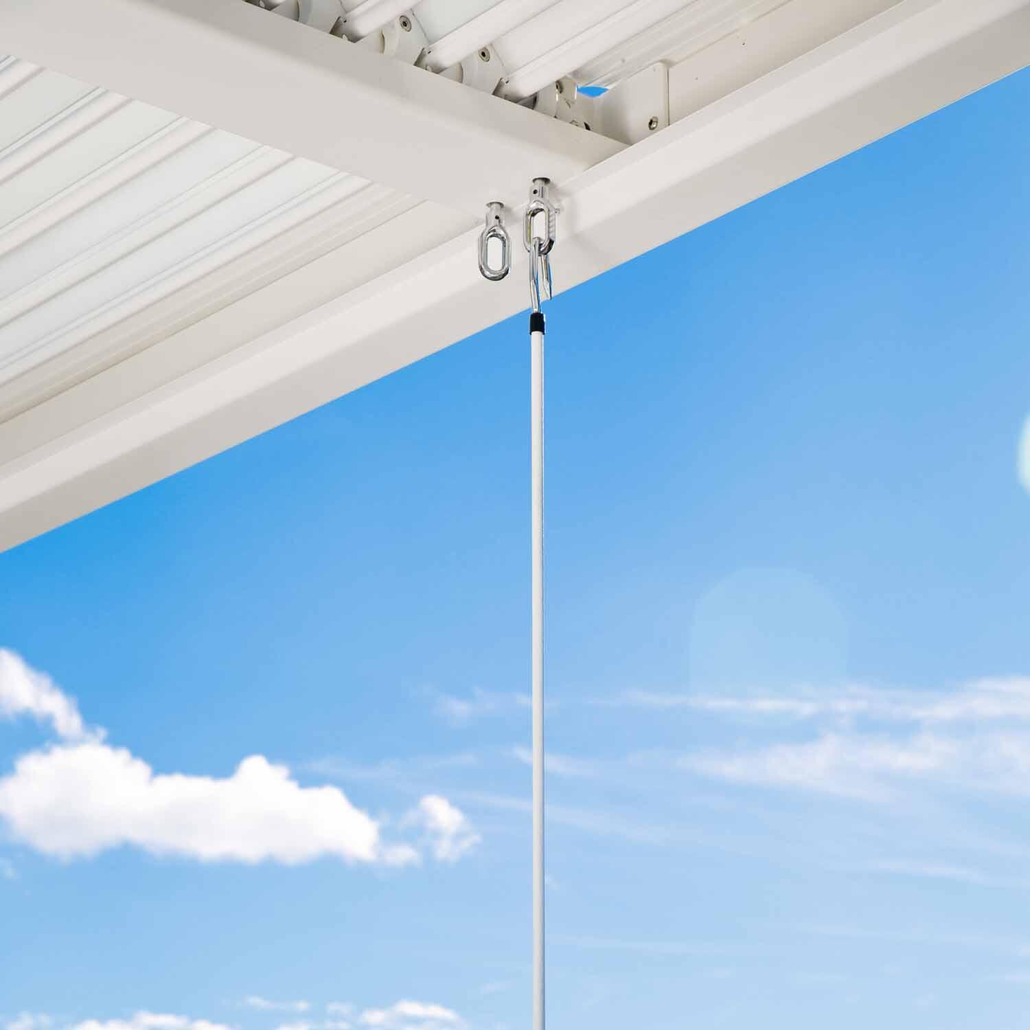 Pergola in alluminio bianca 3 x 3.5 m - Persea NATERIAL - 13