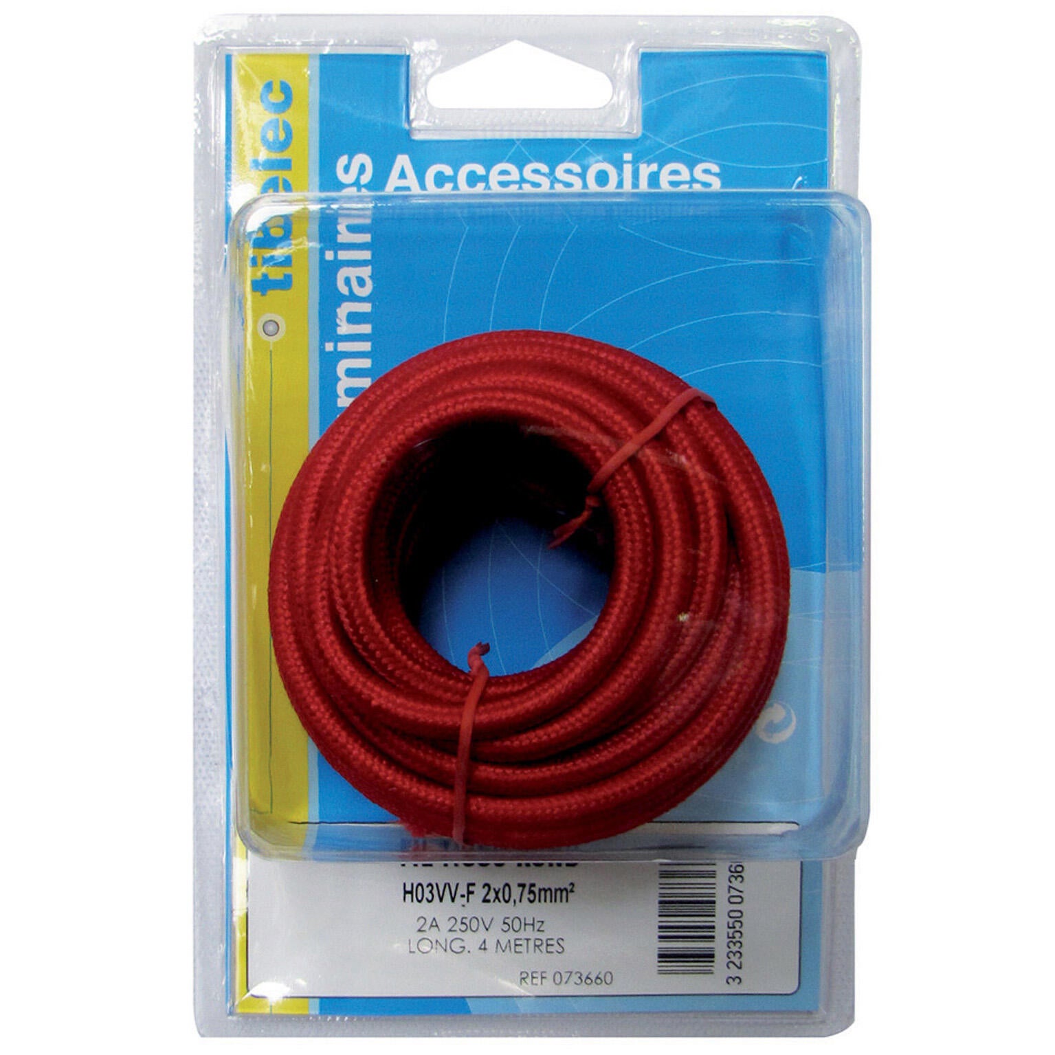 Fil tissu TIBELEC, tissu, rouge - 4