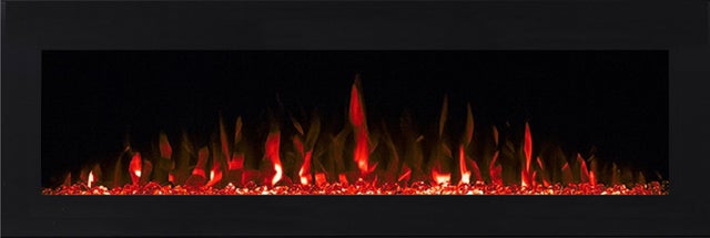 Chemin'Arte Cheminée électrique Murale Volcano 3XL 150 cm, Effet flamme LED