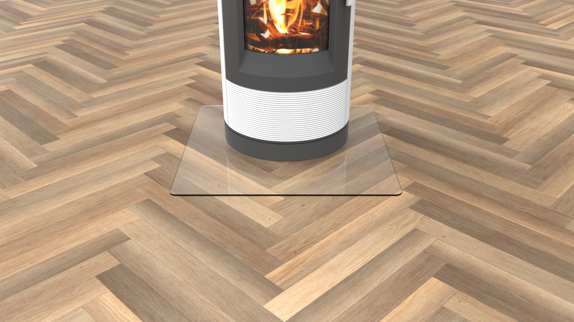 Plaque de protection sol verre DIXNEUF Carrée, l.75 cm x H.75 cm - 2