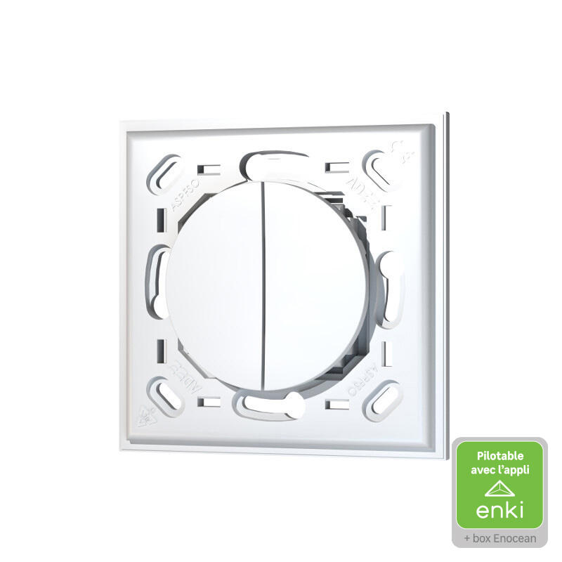 Interrupteur connecté blanc 2 boutons, TRIO2SYS - 2